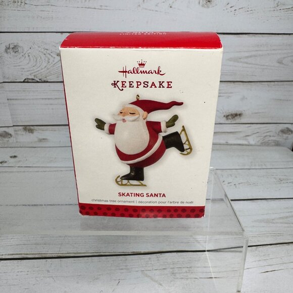 Hallmark Keepsake Ornament 2019 Skating Santa Julie Forsyth Christmas Vtg Boxed - Picture 2 of 5